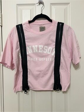 Pink Minnesota Golden Gophers Vintage Furst of a Kind zipper tee from LF